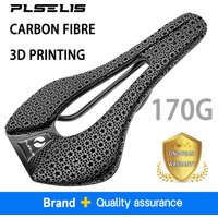 Plselis Full Carbon Bicycle Saddle Lightweight 170g Shock Absorption Ergonomic Design Bike Seat Cushion for Comfortable Riding