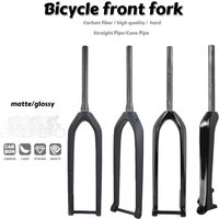 Lightweight Full Carbon Fiber Mountain Bike Fork 29 Inch Conical Straight Tube Barrel Axle Bicycle Parts for MTB
