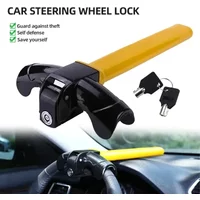 Universal Car Steering Wheel Lock with 2 Keys Car Security Rotating T-Shaped Steering Wheel Lock Steering Wheel Anti-Theft Lock