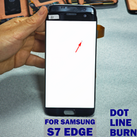 S7E AMOLED Defective Display test before delivery Dot Line Burn Bad pixel Screen Single Sale Pulled Parts For Samsung S7 EDGE