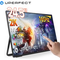 UPERFECT UMax 24 2K Tragbarer Desktop-Monitor 24,5 Zoll Touchscreen 165Hz Wandmontierter IPS-Bildschirm für Laptop PC Mac XBOX PS5 Gaming