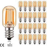 Vintage Edison LED Light Bulb T22 1W Warm white 2200K E12 220V Dimmable Light Bulb E14 Amber Glass Fridge Tube Light Bulb