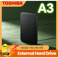 Toshiba Canvio Basics 1TB 2TB 500GB External Hard Drive USB 3.0 NTFS Format Plug and Play for Windows PC Laptop Desktop Max