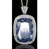 Charms Glamorous Halo Style Oval Pendant Necklaces Red Purple Deep with Sparkling Zirconia Women's Fashion High Quality Jewelry