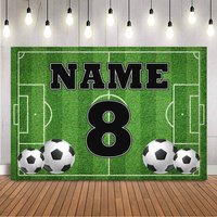 Boy Birthday Backdrop for Newbron Kid Portrait Customize Football Soccer Field Sports Poster Baby Shower Backdrop Photo Studio