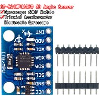 1Set IIC I2C GY-521 MPU-6050 MPU6050 3 Axis Analog Gyroscope Sensors + Accelerometer Module For Arduino With Pins 3-5V DC