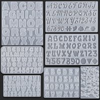 Alphabet Epoxy Resin Mold Letter Number Mould DIY Keychain Earring Pendant Epoxy Resin Jewelry Crafts Silicone Casting Mold