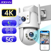 Jooan 4K 8MP HD Wifi Kamera PTZ Zewnętrzna kamera 5G Wifi z podwójnym obiektywem Kamery IP bezpieczeństwa 5X Zoom AI Śledzenie ONVIF Kamera