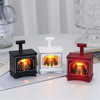 Dollhouse Miniature Fireplace Glowing Stove Model House Furniture Kitchen Living Scene Christmas Decor Toy