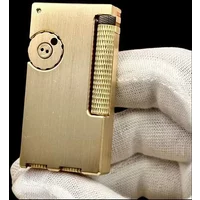 Double Fuel Tank Lifting Arm Kerosene Lighter, Hand-engraved, Side Pulley, Brass Lighter, Men's Series Gift