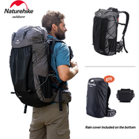 Naturehike Climbing Backpack 60+5L Camping Backpack Travel Bag Large Capacity Mountaineering Backpack With Rain Cover