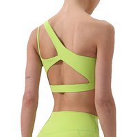 Sexy Sports Bra Diagonal Shoulder Strap Yoga Bra Detachable Sports Underwear Fitness Bra Workout Yoga Underwear Crop Tops