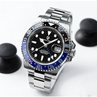 New PD-1662 PAGANI DESIGN GMT Automatic Wristwatch Stainless Steel 100M Waterproof Men Watch Top Brand 40mm Mechanical Watch Men