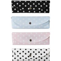 INS PVC Pencil Case Polka Dot Design Snap-button Type Stationery Pouch Pen Pouch Students Gift