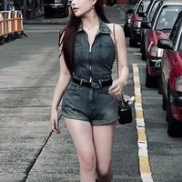 Jumpsuits Denim Playsuits Women Shorts Rompers Backless One Piece Short Pants Jeans Halter Neck Zipper Streetwear Summer 2026