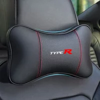 1Pcs Car Seat Headrest Auto Logo Neck Pillow For Honda Accord Civic FIT TYPER CRV TYPE R car accessories interior