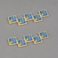MOC 10PCS 3068 Printed 2x2 Pirate Ship Skull Pattern Building Blocks Treasure Map Floor Tiles Brick Toy Birthday Boys Girl Gifts