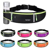 Reflective Waterproof Sports Kettle Waist Bag with Headphone Jack Ultra-Thin Running Waist Bag Trendy Simple and Portable