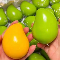 Squishy Mango Stress Ball Squeeze Toy, Color-Changing Mango Squishy Fidget Ball, ASMR Sensory Stress Relief Toy for Adult