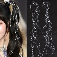 Super Fairy Tassel Hair Accessories Braided Hair Clip Pearl Hair Chain Women's Hair Accessories Suitable