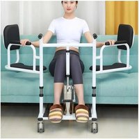 Manual Hydraulic Transfer Chair with Toilet, Paralyzed Patient Lift Chair, Bath Chair Back Lifter