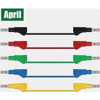 5-Pack High-Quality Safety Jump Cable 4mm Banana Plug Multimeter Test Cable Durable Measurement Tool for Electrical Testing