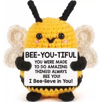 1 Pc Bee Hooked Weaving Ornament - Handmade Weaving Piece with Positive Energy and Diligent Bees as Decorative Object