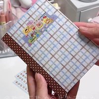 Plaid Small Object Sticker Book Multi-color High-value Diy Salt Sticker Book Student Decorative Cutting Film Collage Material