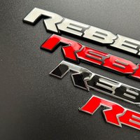 3D Metal Car Styling Body Side Rear Trunk Sticker REBEL Badge Emblem For RAM 1500 2500 Personalized replacement Accessories