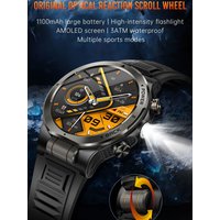 Original Optical Reaction Scroll Wheel Outdoor Sports Smart Watch Compass Led Flashlight 1100mah Large Battery Men Smartwatch