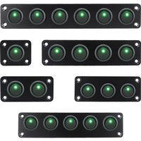 Circular joystick switch panel with 3-pin toggle switch 12V 20A green LED switch panel 12V, suitable for cars, boats, RVs, etc