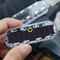 1/2/4pcs Wireless LED Solar Strobe Light Waterproof for Motorcycle Car Bike Truck Anti-collision Warning Light Signal Lamp