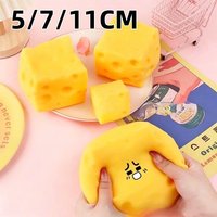 Cheese Squishy Fidget Toy 5711cm Super Soft Slow Rebound Shapeable Stress Relief Venting Hand Toy Adults Relaxation Gift