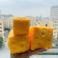 Giant Cheese Squishy Toys Large Slow Rising Soft Foam Sensory Stress Relief Fidget Toys for Adults Kids Birthday Gift Anti-Stres