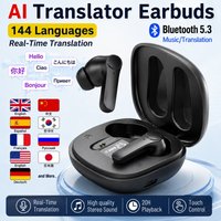 New AI BT Earphone Translation into 144 Languages Wireless Bluetooth Headphone Smart Voice Real Time Headset for Travel Work