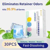 Denture Cleansing Tablet 30/60/90 Tabs Cleanser Pills Remove Plaque Antibacteria