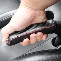 Kohle faser Auto Leder Handbremse Abdeckung Schutzhülle Hand brems schutz Auto Interieur Zubehör