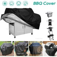 Black gray barbecue grill cover, waterproof, UV resistant, and fade resistant grill protection cover
