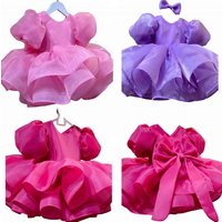 Luxury Flower Girl Dress Rose Red Bubble Sleeve Party Clothing Lovely Kids Birthday Gowns Wedding Dresses Performance Clothing