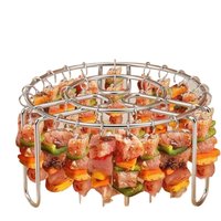 Air Fryer Rack For Oven Heat-Resistant Vertical Skewer Rack Heat-Resistant Stainless Steel Grilling Skewer Rust-Proof Reusable