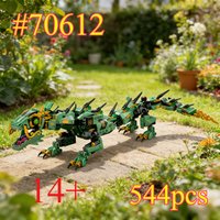 Green Mechanical Dragon 70612 Building Blocks Sets Suitable for Birthday Gifts Compatible with Legoed Particles ,544pcs.