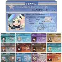 Magic Shark Genshin Impact ID License Holographic Laser Shinny Skin Film Sticker for Credit Debit Card Front Side