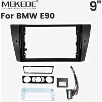 Dashboard Mount Panel Kit Car Radio Bezel Frame for 9inch BMW E90 Car Multimedia Radio Panel frame kit Cable CANBUS Protocol Box