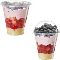 PET Disposable Dessert Cup Parfait cup for Ice Cream Cupcake Fruit Cups for Kids birthday Party to Hold Snack Pudding or Jam