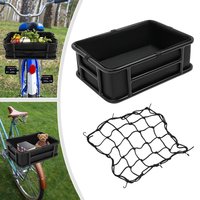 Fahrrad-Gepäckträgerkorb, Fahrradzubehör, Gepäckträger, 70 kg Tragkraft, mit Oxford-Stoffeinlage und Sicherheitsnetz