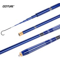 Goture Mini Hand Fishing Rod 1.5m-3.6m Carbon Fiber Telescopic Feeder Rod Ultralight Freshwater Stream Pole for Carp Fishing New