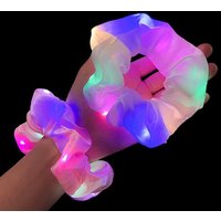 LED Glow-in-the-dark Sausage Headband for Girls, Large Luminous Ponytail Hair Accessories, Fancy Party, Birthday, Halloween Gift