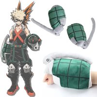 A2025 New Anime My Hero Academia Bakugo Katsuki plush toy for children, cosplay gloves, arm bracelet, medium ★ HAxiba.