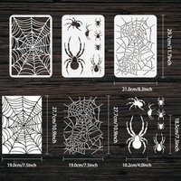 3-Piece Spider Web Painting Stencil 8.3x11.7inch Reusable Halloween Stencil for DIY Party Decoration
