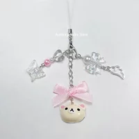 Bear Pendant Beaded Phone Charm Y2K Keychain Original design 1PCS